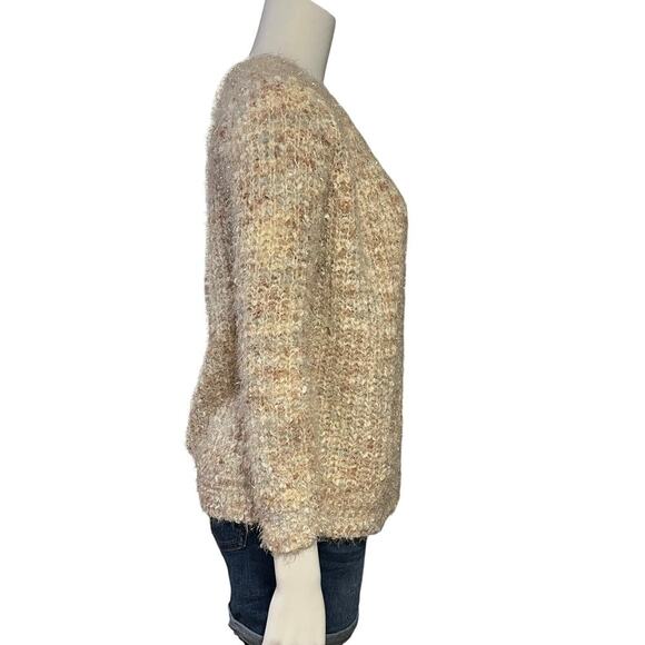 Maurices Womens Tan Metallic Open Cardigan Size Small - Picture 4 of 9